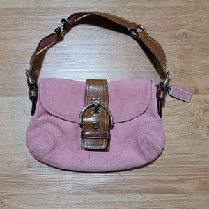 Coach Pink Leather Handbag EUC